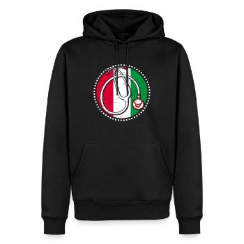 Italienische Krankenschwester, Staatlich Geprüfte - Männer Premium Bio Hoodie - Schwarz - Vorne - Nico (187cm)