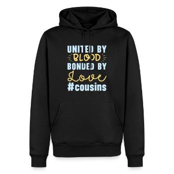 Équipage de cousins, meilleur cousin de tous les temps, - Sweat à capuche Premium bio Homme - noir - Devant - Nico (187cm)