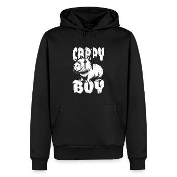 Capybara Wasserschwein Cappy Boy - Sweat à capuche Premium bio Homme - noir - Devant - Nico (187cm)