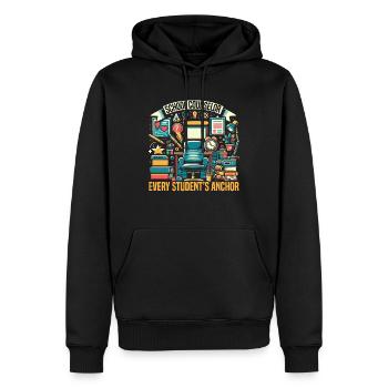 Schulberater Job Arbeit Berufsberatung - Männer Premium Bio Hoodie - Schwarz - Vorne - Nico (187cm)