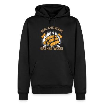 Wood Lover Wood Cutter Lumberjack Apparel - Männer Premium Bio Hoodie - Schwarz - Vorne - Nico (187cm)