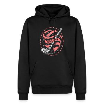 Bâton de hockey sur glace gardien de but - Sweat à capuche Premium bio Homme - noir - Devant - Nico (187cm)