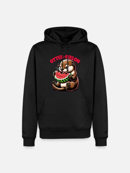Otter Wortspiel Lustiger Tierhumor Sarkasmus - Männer Premium Bio Hoodie - Schwarz