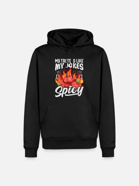 Red Hot Chili Sauce Spicy Food Lover Pizza Bekleid - Männer Premium Bio Hoodie - Schwarz