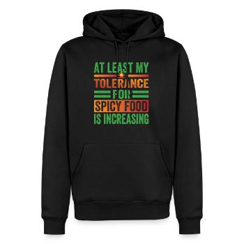 Spicy Chili Chef Foodie Culinaire Expert Vêtements - Sweat à capuche Premium bio Homme - noir - Devant - Nico (187cm)