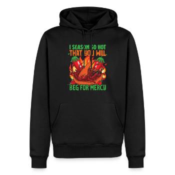 Red Hot Chili Sauce Spicy Food Lover Apparel - Männer Premium Bio Hoodie - Schwarz - Vorne - Nico (187cm)