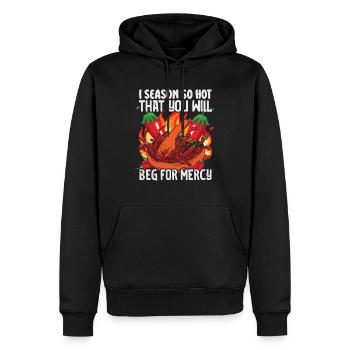 Red Hot Chili Sauce Spicy Food Lover Apparel - Männer Premium Bio Hoodie - Schwarz - Vorne - Nico (187cm)