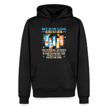 Lustige Bowlingkugel-bowlingbahn-splinte Sport - Männer Premium Bio Hoodie - Schwarz - Vorne - Nico (187cm)