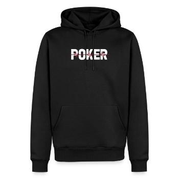 Poker Ekg Heartbeat - Sweat à capuche Premium bio Homme - noir - Devant - Nico (187cm)