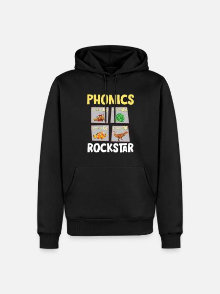 Phonics Awareness, Reading Comprehension Phonic - Men’s Premium Organic Hoodie - black