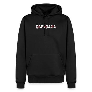 Rythme cardiaque de l’ECG Capybara Wasserschwein - Sweat à capuche Premium bio Homme - noir - Devant - Nico (187cm)