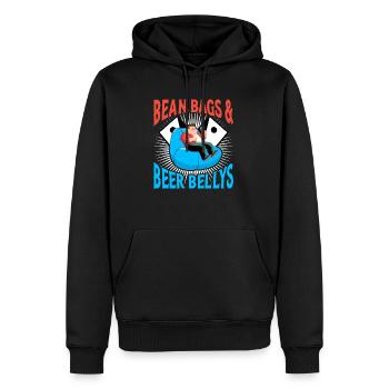 Tenue « cornhole Player Beer Drinking Bean Bags » - Sweat à capuche Premium bio Homme - noir - Devant - Nico (187cm)