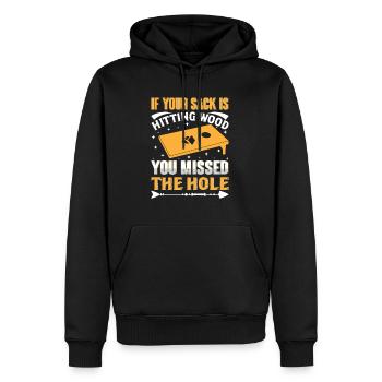 Cornhole Game Lover Cornhole Enthusiast Outfit - Sweat à capuche Premium bio Homme - noir - Devant - Nico (187cm)