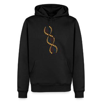 Tenue de compétition de pickleball de joueur de pickleball - Sweat à capuche Premium bio Homme - noir - Devant - Nico (187cm)