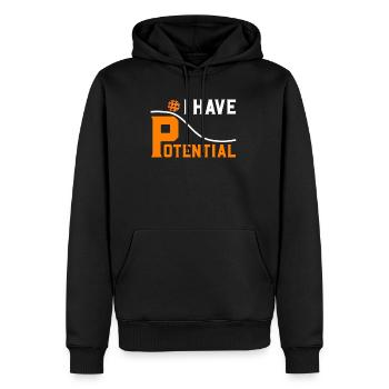 trinPickleball-spieler - Männer Premium Bio Hoodie - Schwarz - Vorne - Nico (187cm)