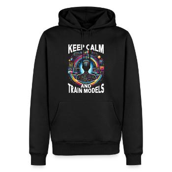 Künstliche Intelligenz, Ki, Maschinelles Lernen - Männer Premium Bio Hoodie - Schwarz - Vorne - Nico (187cm)