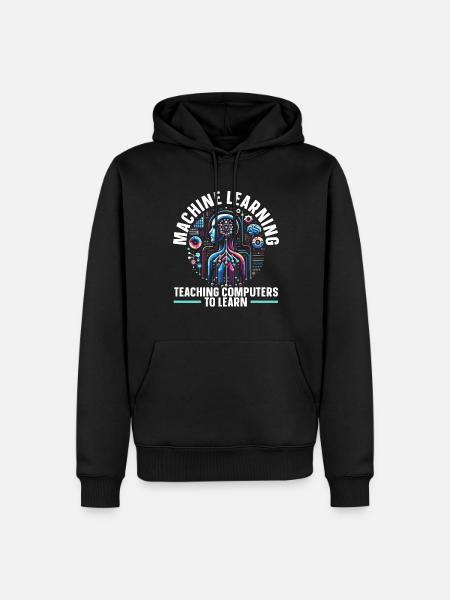 Artificial Intelligence, AI, Machine Learning - Men’s Premium Organic Hoodie - black