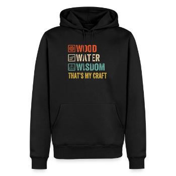 Vêtements de construction de bateaux pour les amateurs de bateaux - Sweat à capuche Premium bio Homme - noir - Devant - Nico (187cm)