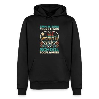 Sozialarbeiter Beruf Beruf Sozial - Männer Premium Bio Hoodie - Schwarz - Vorne - Nico (187cm)