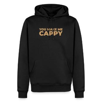Capybara Wasserschwein Dont Worry Be Cappy - Männer Premium Bio Hoodie - Schwarz - Vorne - Nico (187cm)