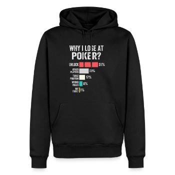 Poker-enthusiast Pokerchips Kartenspiele - Männer Premium Bio Hoodie - Schwarz - Vorne - Nico (187cm)