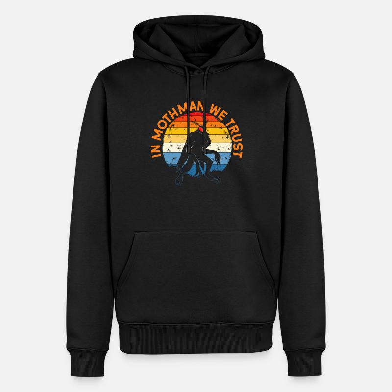 Mothman Lover Créature mythique Cryptozoologie - Sweat à capuche Premium bio Homme - noir