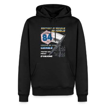 Auto Vignette 84 Jahre 80 Vintage Männer Frauen - Männer Premium Bio Hoodie - Schwarz - Vorne - Nico (187cm)