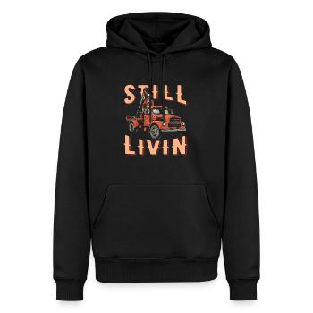 Service de remorquage de dépanneuse - Sweat à capuche Premium bio Homme - noir - Devant - Nico (187cm)