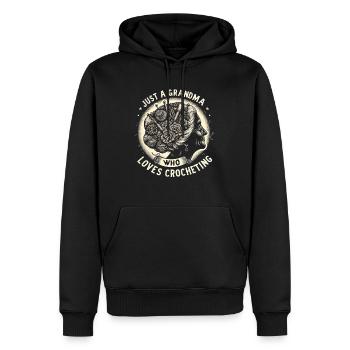 Crochet Crochet Fil Tricot Vêtements - Sweat à capuche Premium bio Homme - noir - Devant - Nico (187cm)