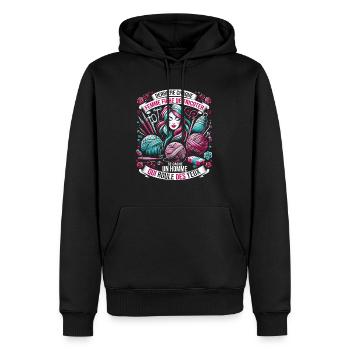 Crochet Crochet Crochet Fil Tricot Citations - Sweat à capuche Premium bio Homme - noir - Devant - Nico (187cm)