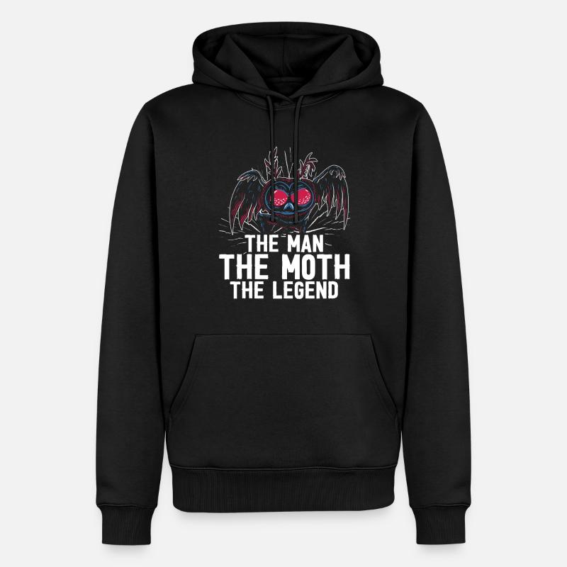 Mothman Lover Mythical Creature Cryptozoology - Männer Premium Bio Hoodie - Schwarz