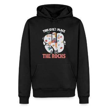 Boulder Mädchen Bouldern Klettern Geschenk - Männer Premium Bio Hoodie - Schwarz - Vorne - Nico (187cm)