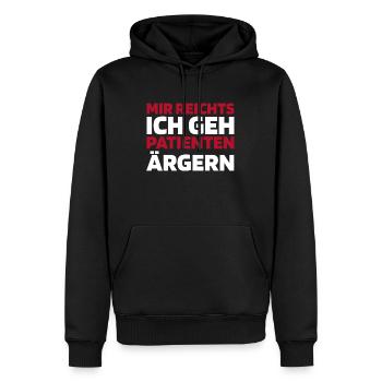 Hebamme Mir Reichts Ich Geh Babies Auffangen - Männer Premium Bio Hoodie - Schwarz - Vorne - Nico (187cm)