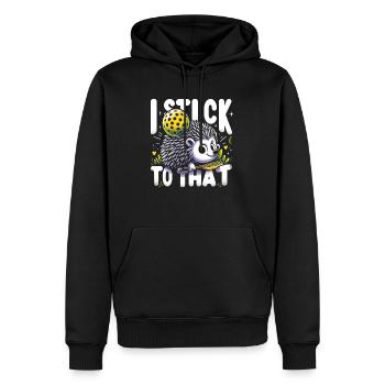 Igelliebhaber Pickleball-spieler-pickleball-outfit - Männer Premium Bio Hoodie - Schwarz - Vorne - Nico (187cm)