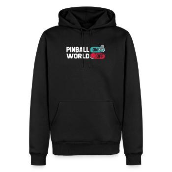 Flipper Flipper On World Off - Sweat à capuche Premium bio Homme - noir - Devant - Nico (187cm)