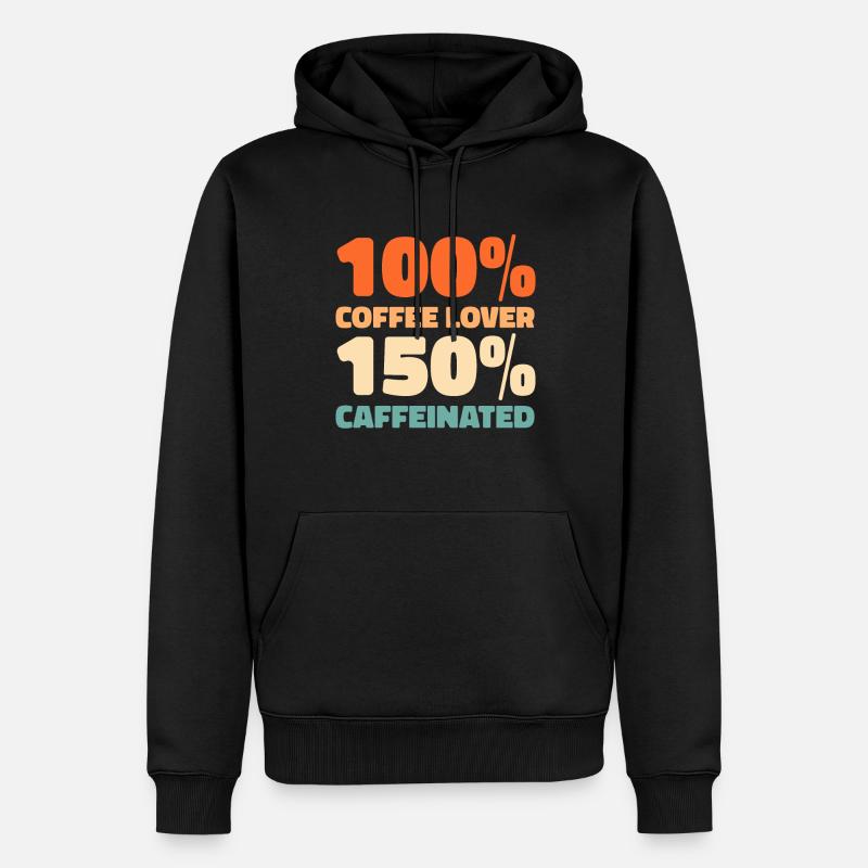 Kaffee Cafe - Männer Premium Bio Hoodie - Schwarz