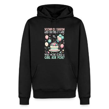 Joyeux anniversaire, Fête de Noël, - Sweat à capuche Premium bio Homme - noir - Devant - Nico (187cm)