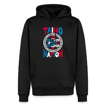 Porto Rico Drapeau Pays Nationalité Pr Boricua - Sweat à capuche Premium bio Homme - noir - Devant - Nico (187cm)