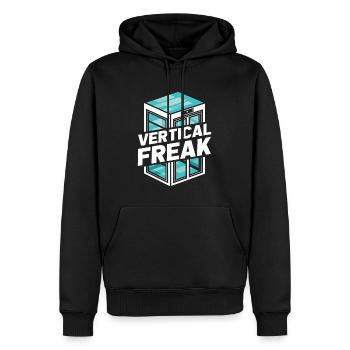 Elevator Elevator - Men’s Premium Organic Hoodie - black - Front - Nico (187cm)