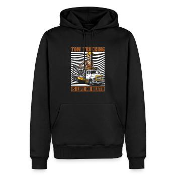 Service de remorquage Dépanneuse Skeleton - Sweat à capuche Premium bio Homme - noir - Devant - Nico (187cm)