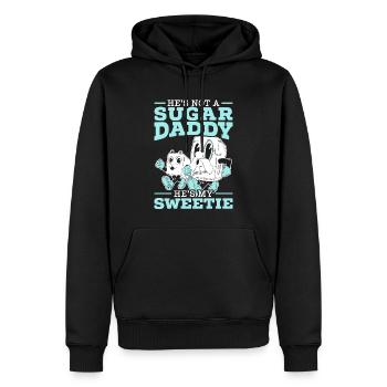 Drôle Cougar Petite amie, Drôle Déclaration Humour - Sweat à capuche Premium bio Homme - noir - Devant - Nico (187cm)