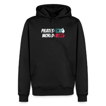 Pilates Pilates On World Off - Männer Premium Bio Hoodie - Schwarz - Vorne - Nico (187cm)