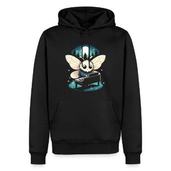 Mothman Point Agréable Pianiste Cryptide - Sweat à capuche Premium bio Homme - noir - Devant - Nico (187cm)