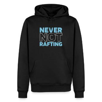 Rafting - Sweat à capuche Premium bio Homme - noir - Devant - Nico (187cm)