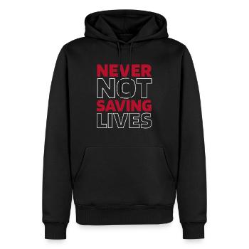 Service d’ambulance Paramédic Paramédical - Sweat à capuche Premium bio Homme - noir - Devant - Nico (187cm)