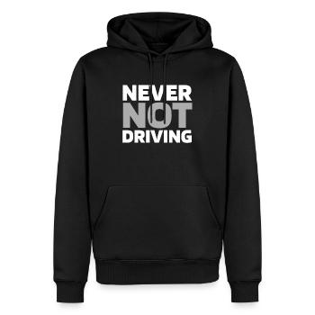 Conducteur de train Conducteur de train - Sweat à capuche Premium bio Homme - noir - Devant - Nico (187cm)