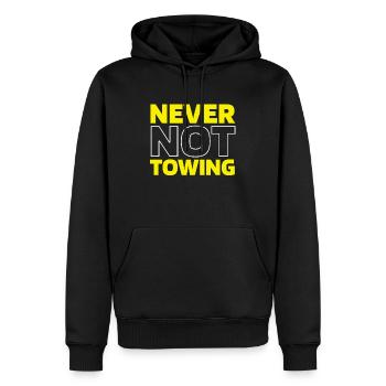 Service de remorquage Dépanneuse - Sweat à capuche Premium bio Homme - noir - Devant - Nico (187cm)