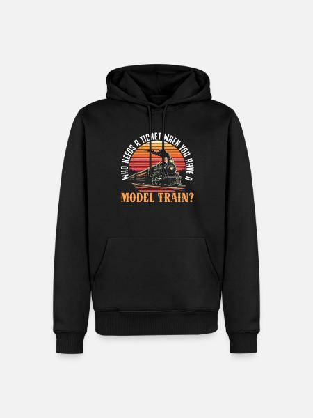 Model Railway Model Railway Enthusiast - Men’s Premium Organic Hoodie - black
