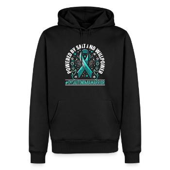 Dysautonomia Awareness Chronic Illness - Männer Premium Bio Hoodie - Schwarz - Vorne - Nico (187cm)