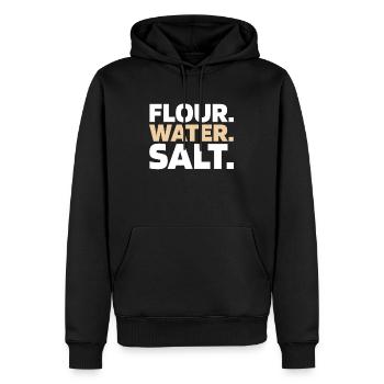 Pain au levain - Sweat à capuche Premium bio Homme - noir - Devant - Nico (187cm)